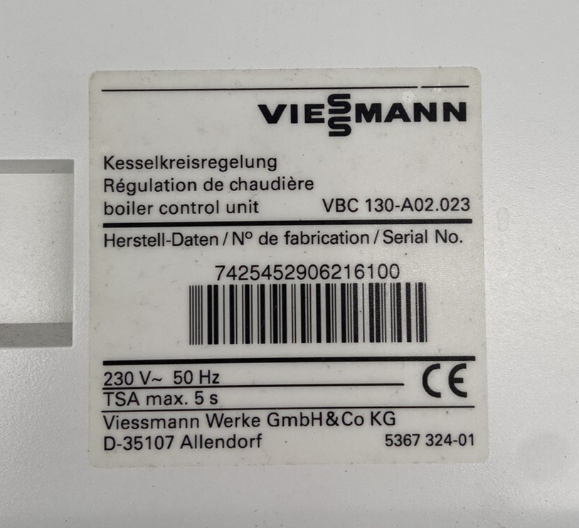 Viessmann 7425452 Regelung VBC130-A02.023 mit 7825182 Bedienteil GWG B2