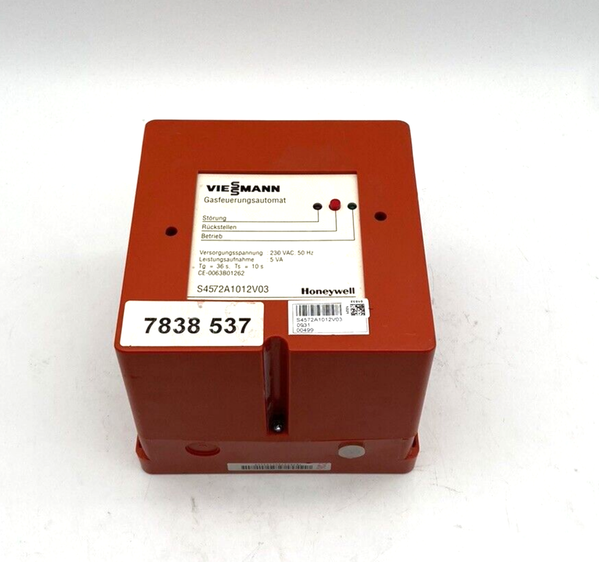 Viessmann 7838537 S4572A 1012V03 Gasfeuerungsautomat / 1 Jahr Garantie