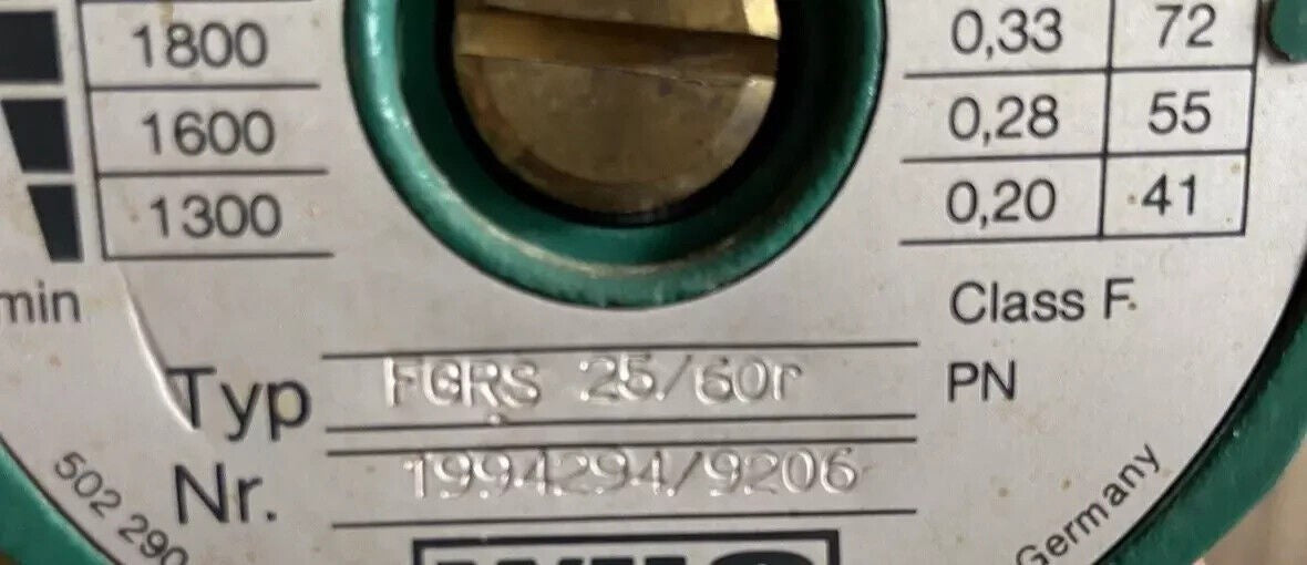 Wilo FGRS 25/60r 180 Heizungspumpe Umwälzpumpe